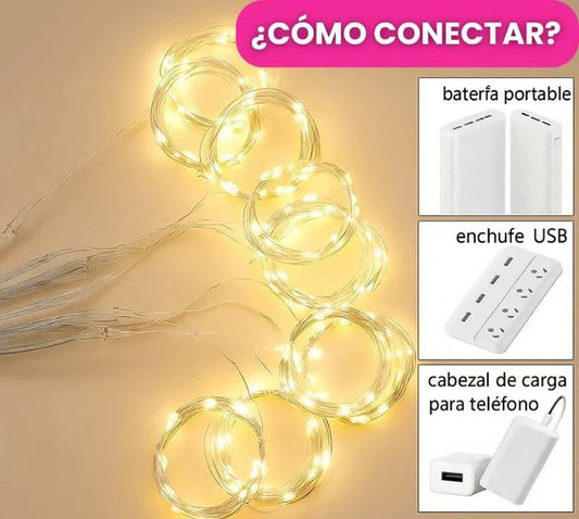 CORTINA 3X2 MTS LUZ CALIDA