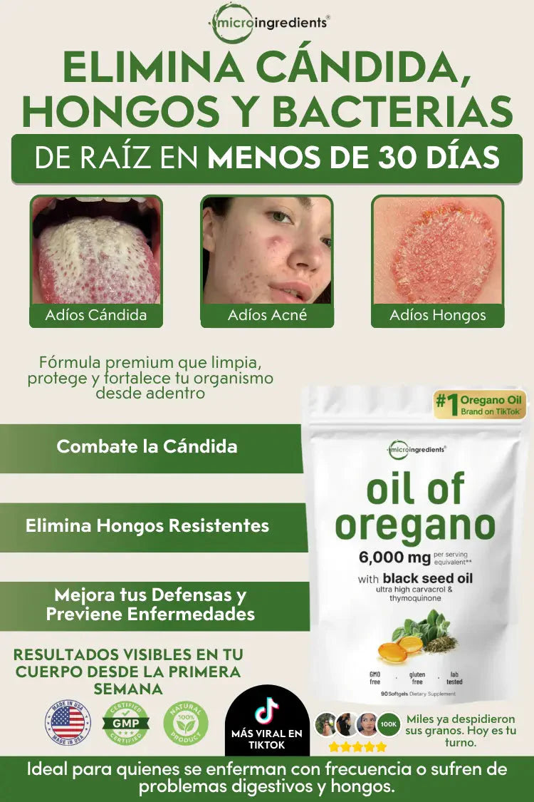 Aceite De Orégano 6000 Mg 60 capsulas