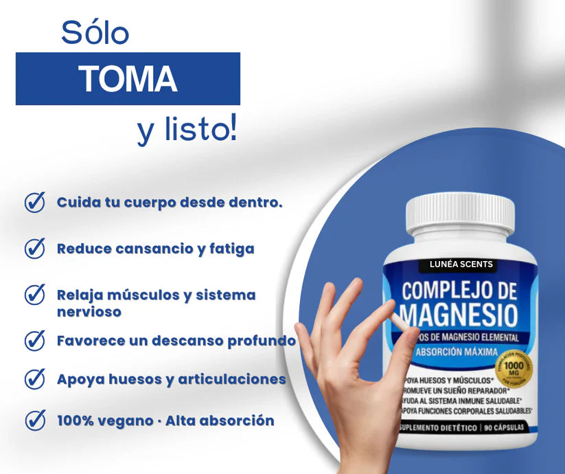 Magnesio Suplemento 8 Elemental 1000mg