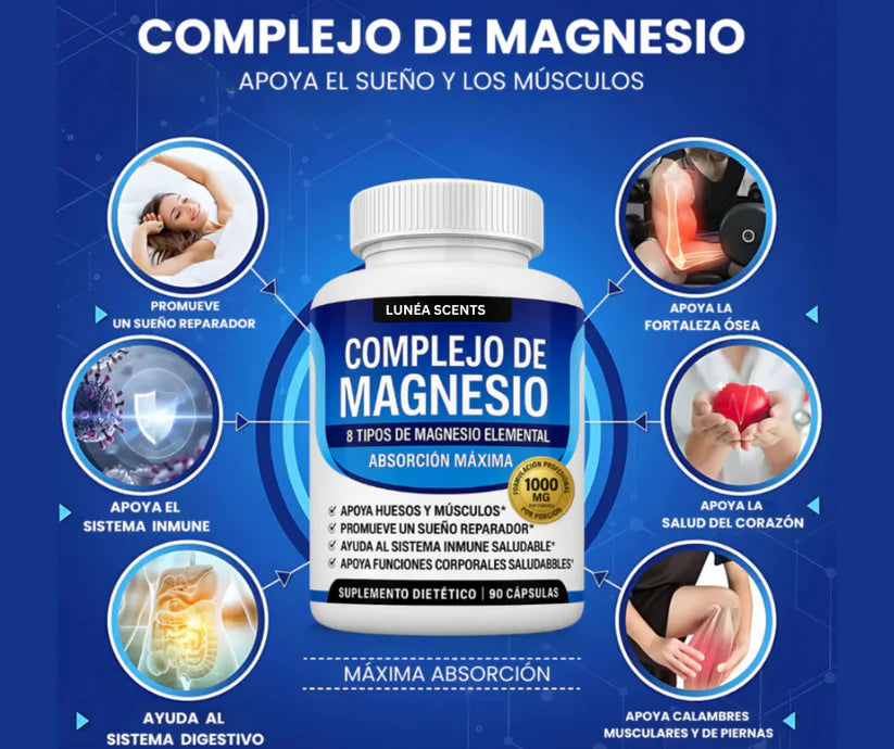 Magnesio Suplemento 8 Elemental 1000mg