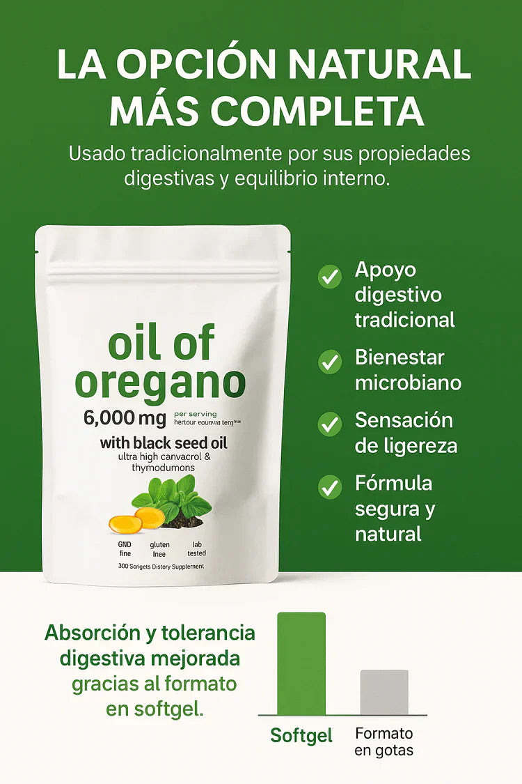 Aceite De Orégano 6000 Mg 60 capsulas
