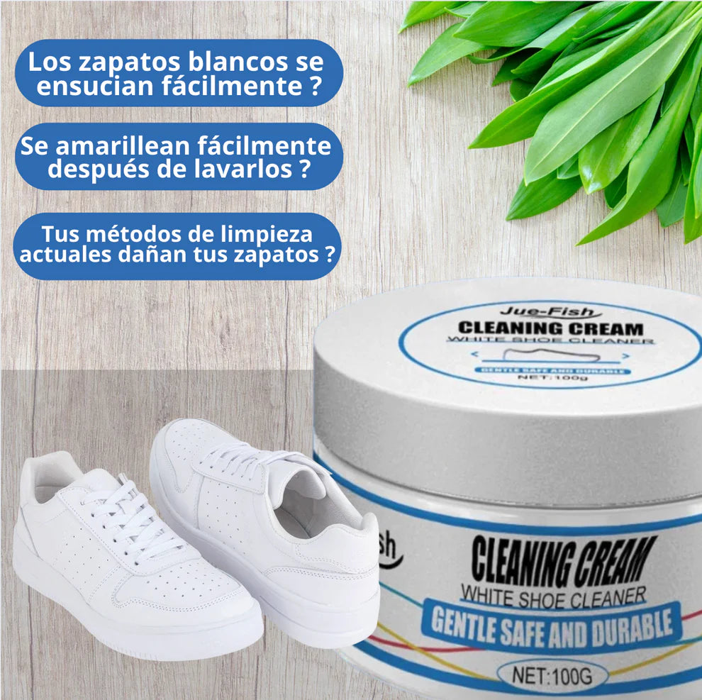 Crema Limpiadora de Zapatillas Blancas