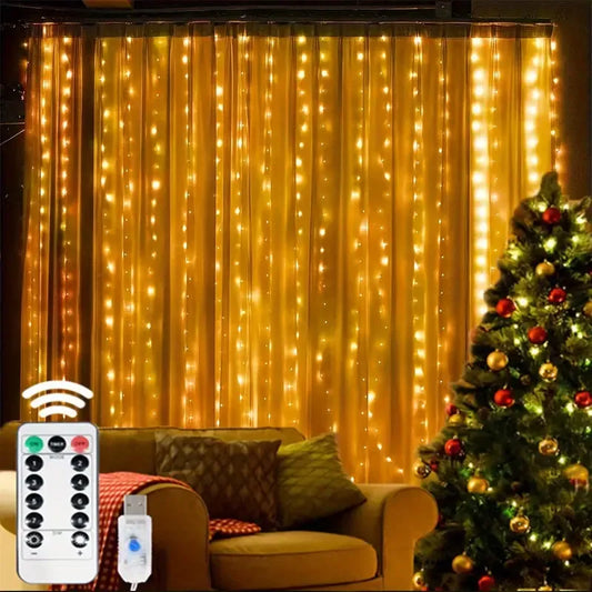 CORTINA 3X2 MTS LUZ CALIDA